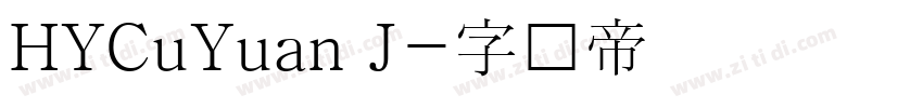 HYCuYuan J字体转换
